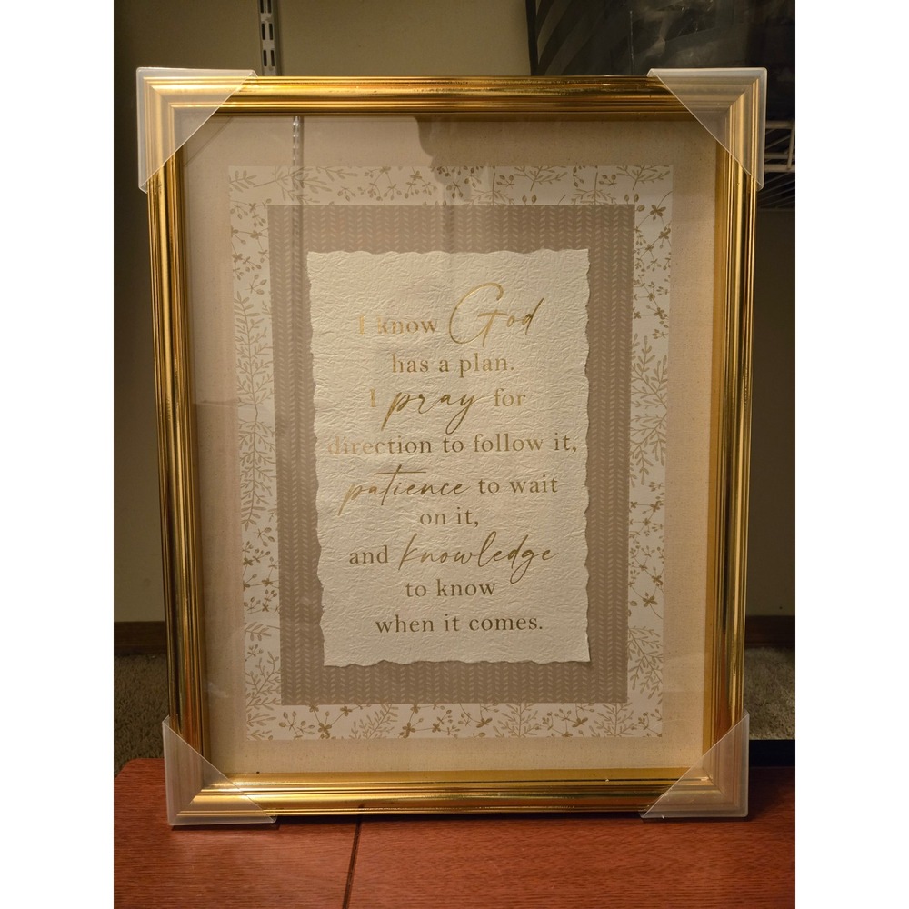 Designs Direct Creative Group Gold Framed Religious Prayer Wall Art